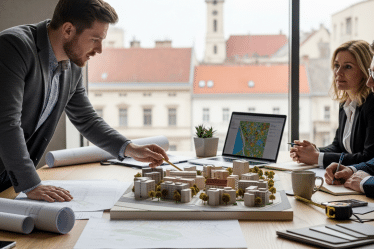 Tervező csapat dolgozik integrált településfejlesztési stratégia (ITS) városmodelljén